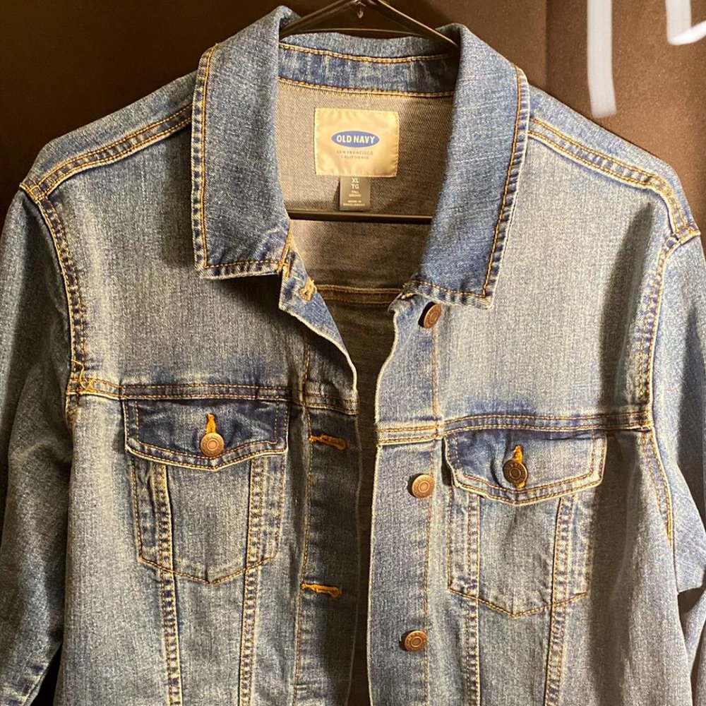 Old Navy Denim / Jean Jacket Medium Wash XL Tall